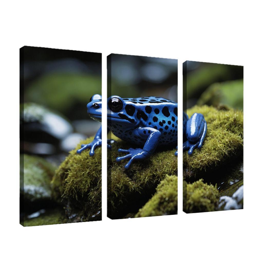 The Striking Blue Poison Dart Frog Multi-panel Paintings