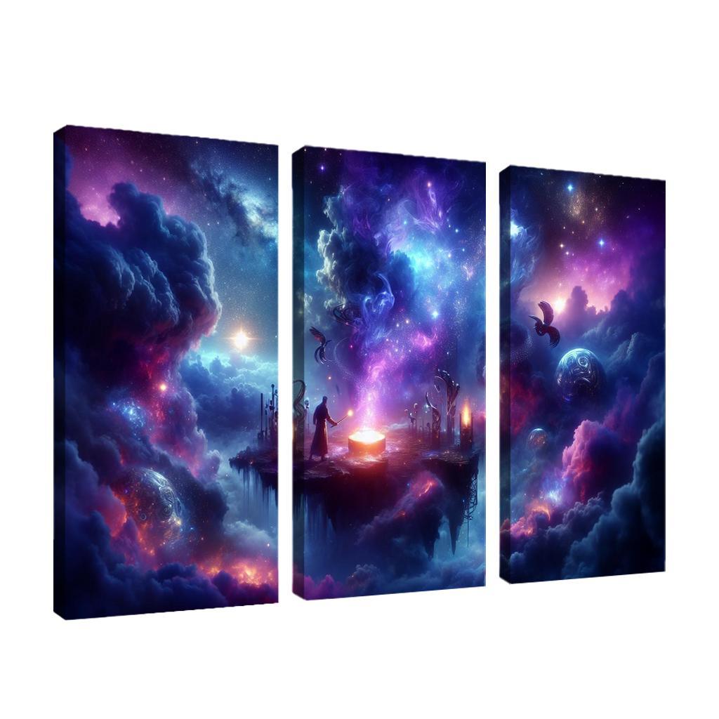 The Arcane Starforge 3 Piece HD Canvas Wall Art-Original Frame