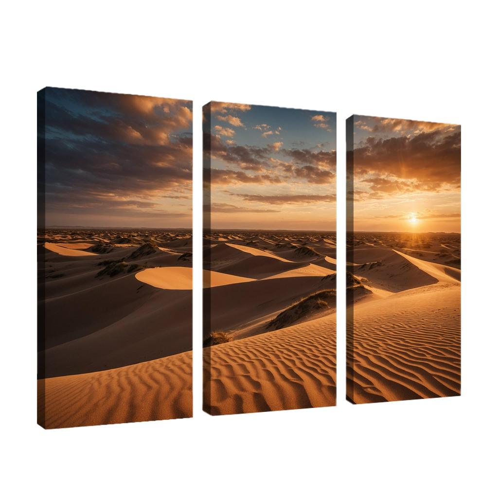 The Radiant Dunes Of Amber Sands Modern Paintings Frame