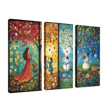 Seasons Of Growth Nurtured By A Mothers Care Custom Paintings Frame