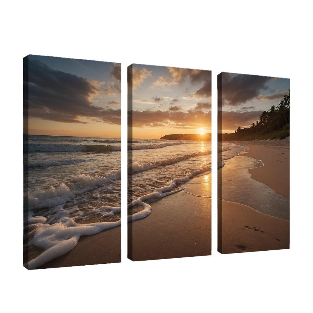 The Golden Shores Of Sunset Beach Art Trends