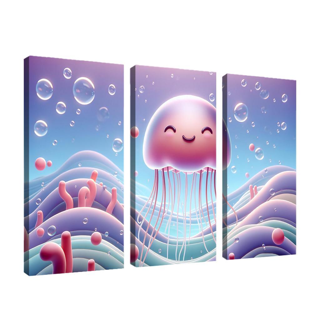 Joyful Jellyfish - Ocean Fun Framed Paintings