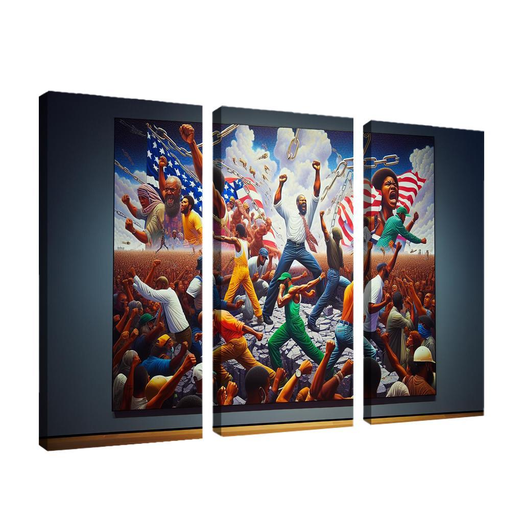 Walls Of Justice The Fight Against Racial Inequality Multi-panel Paintings