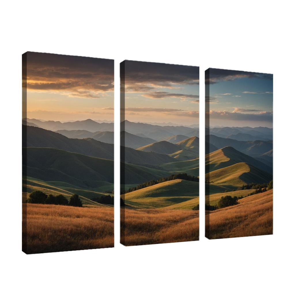 The Splendor Of Distant Mountain Ranges Oil Paintings Frame