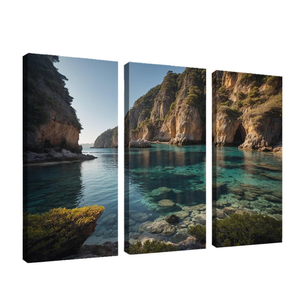The Prismatic Bay Of Crystal Shores Modern Paintings Frame