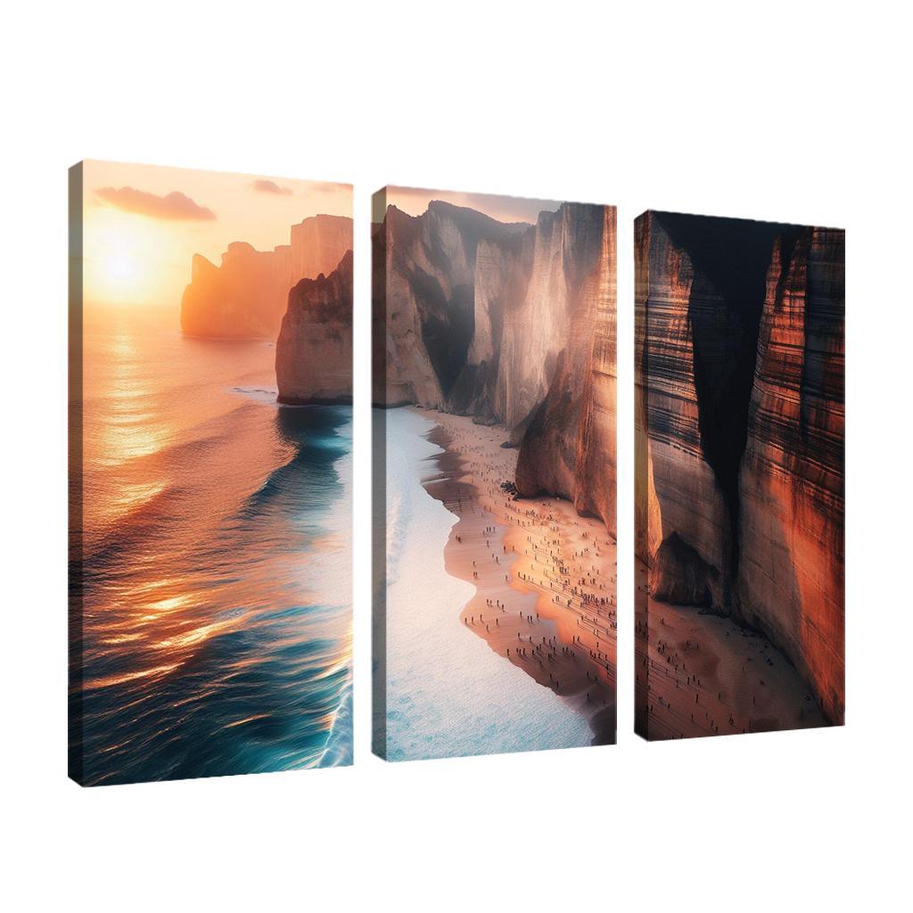 Cliffside Escape Dramatic Ocean Views Multi-panel Paintings