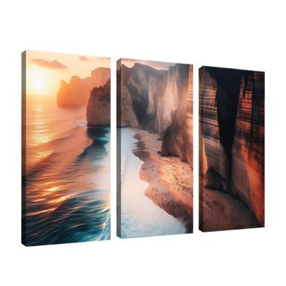 Cliffside Escape Dramatic Ocean Views Multi-panel Paintings