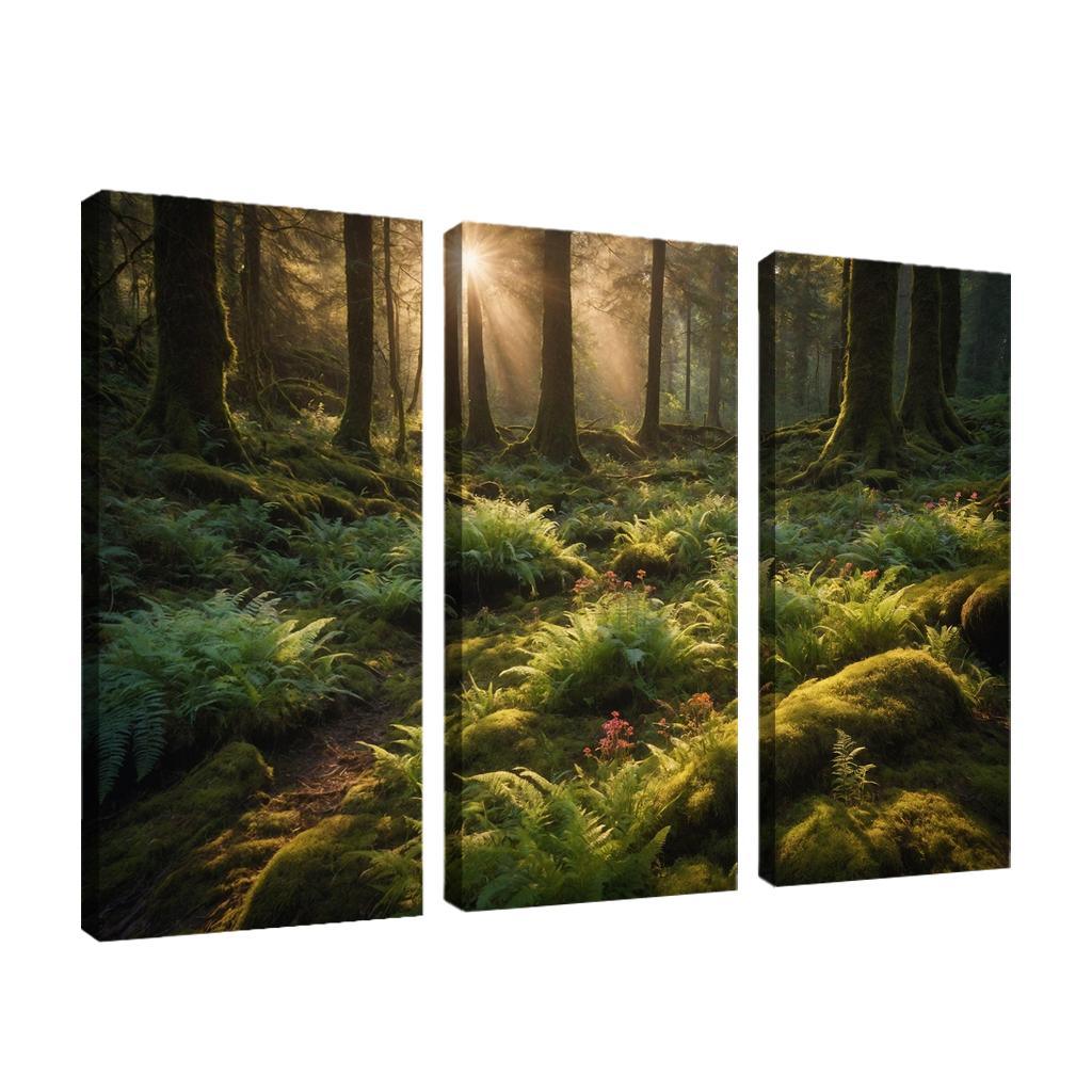 The Luminous Glades Of The Enchanted Forest Multi-panel Paintings