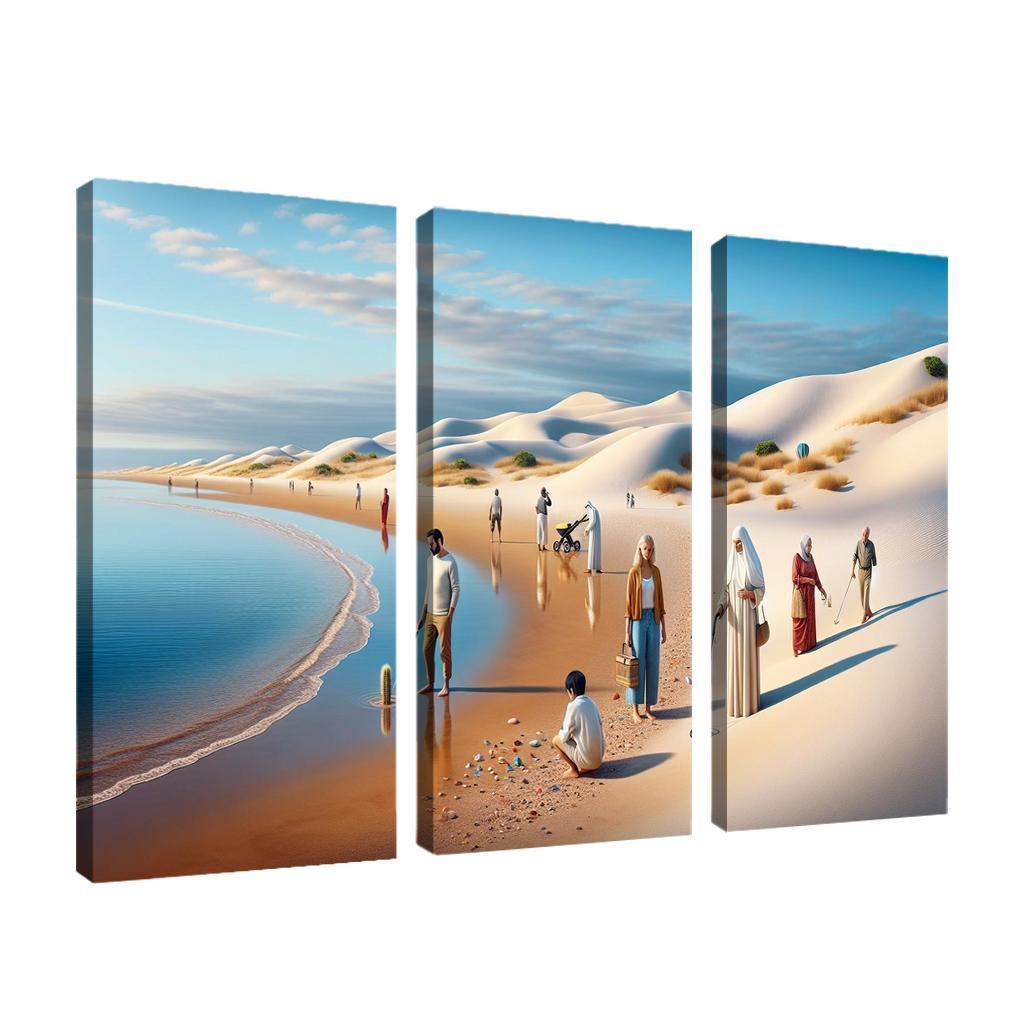 Beachcomber's Cove Treasure Hunting By The Sea Custom Paintings Frame