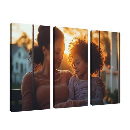 Whispers Of Love A Mother's Soft Guidance Canvas Paintings Frame