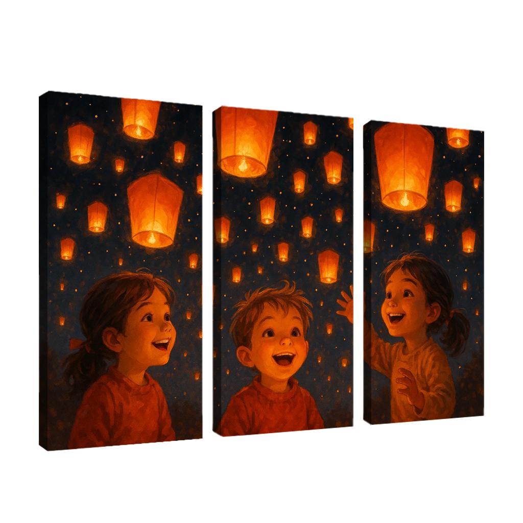 Luminous Lantern Festival Premium Artwork Frames