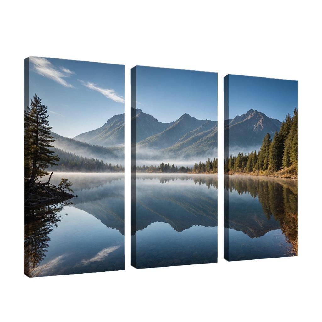The Celestial Splendor Of Mountain Reflections Oil Paintings Frame