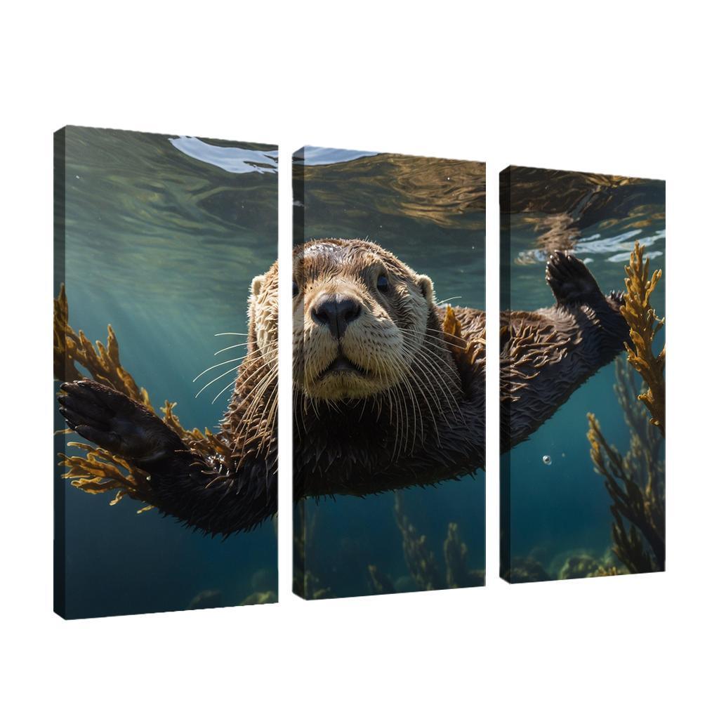 The Playful Sea Otter Ocean's Fluffy Clown Premium Artwork Frames