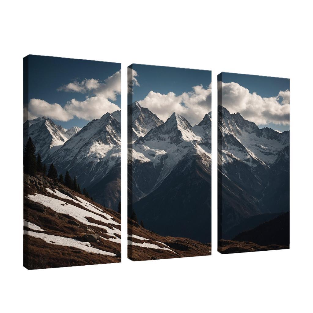 The Majestic Echo Of Rocky Mountains Oil Paintings Frame