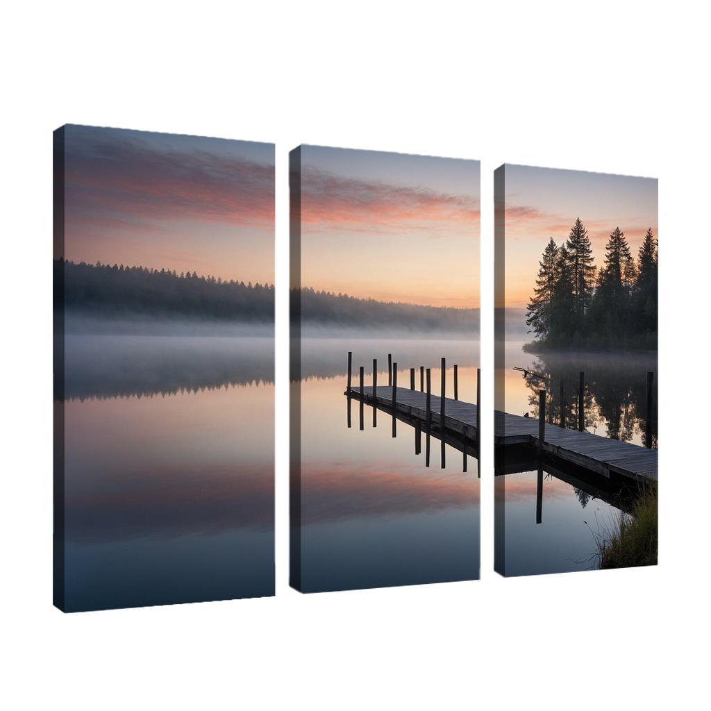 The Tranquil Horizon Of Still Waters Oil Paintings Frame