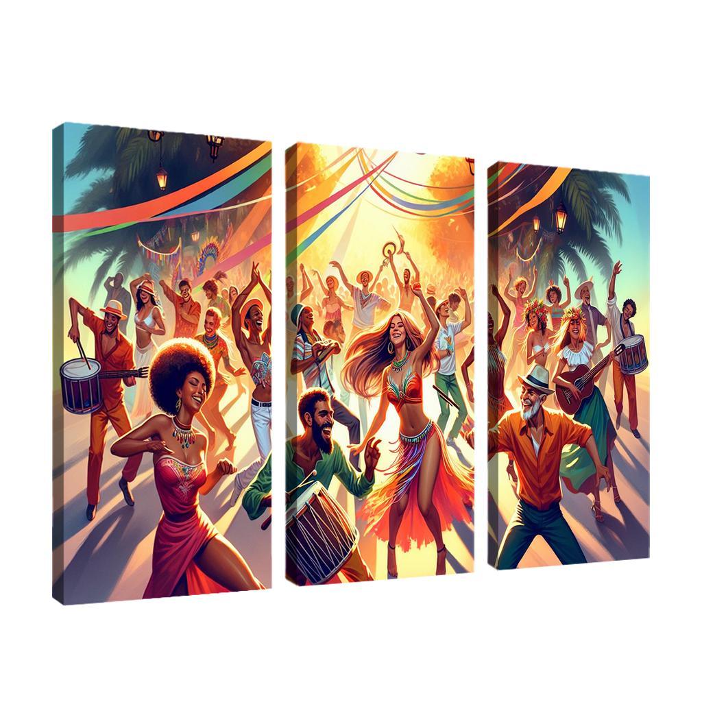 Samba De Roda The Circle Of Rhythm Modern Paintings Frame