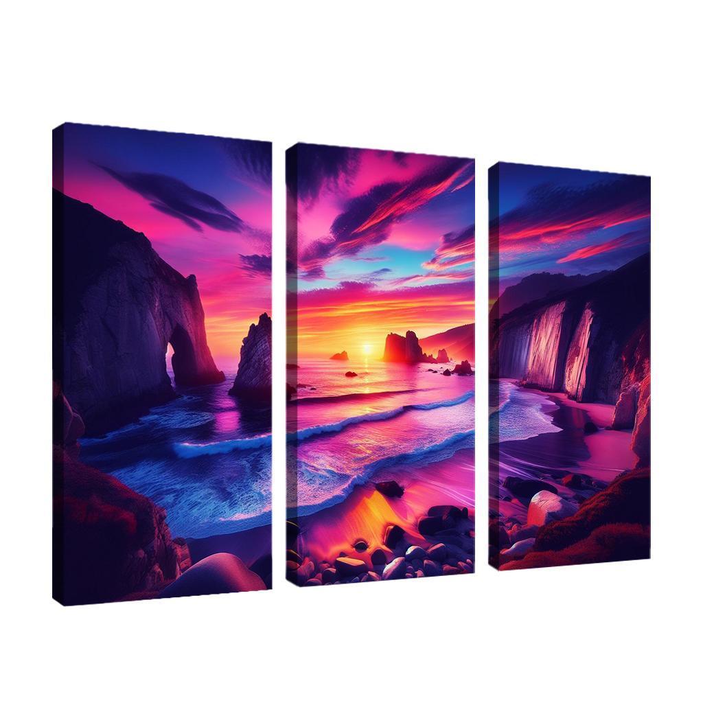 Crescent Bay Sunset Retreat Abstract Paintings Frame