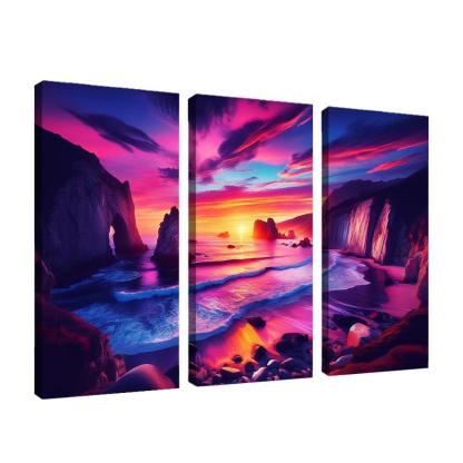 Crescent Bay Sunset Retreat Abstract Paintings Frame
