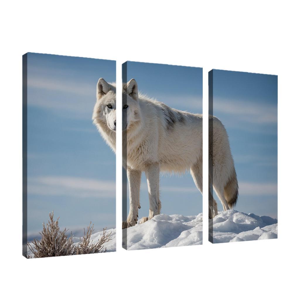 The Resilient Arctic Wolf Ghost Of The Tundra Canvas Paintings Frame