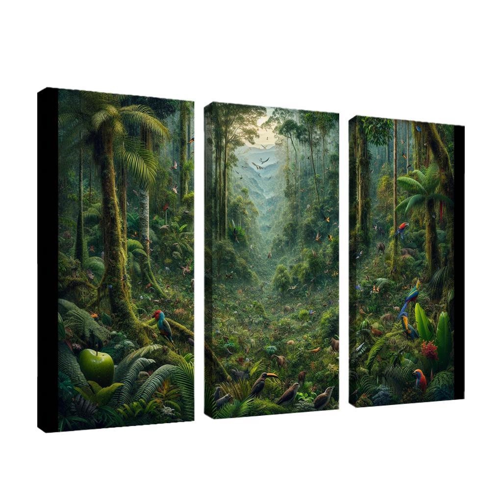 Nature's Call Celebrating Biodiversity through Art 3 Piece HD Canvas Wall Art-Original Frame