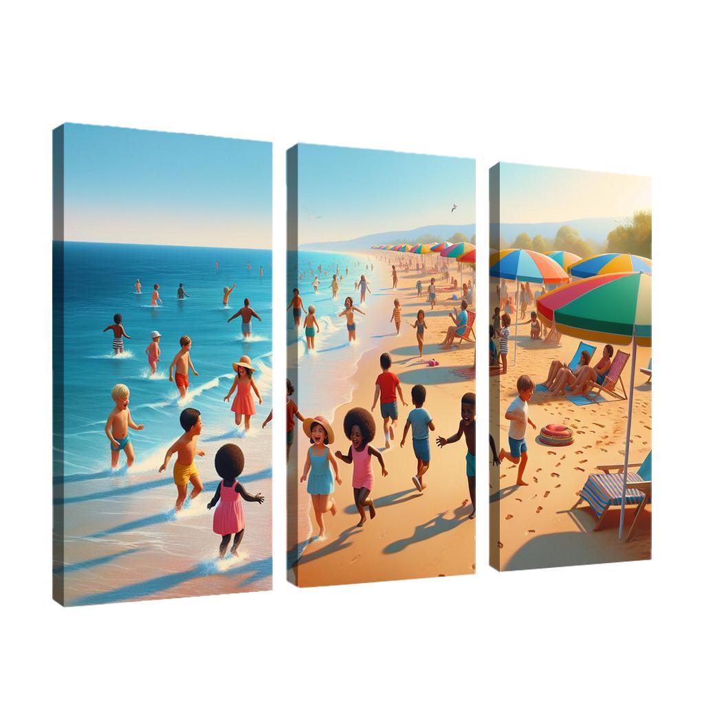 Blossom Beach A Colorful Family Retreat Premium Artwork Frames