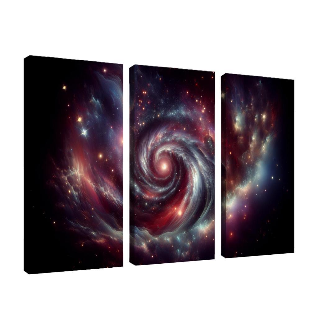 The Curious Case of Dark Matter Halos 3 Piece HD Canvas Wall Art-Original Frame