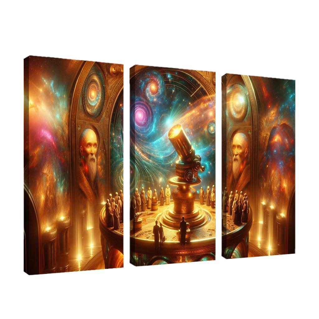 The Timeless Observatory 3 Piece HD Canvas Wall Art-Original Frame