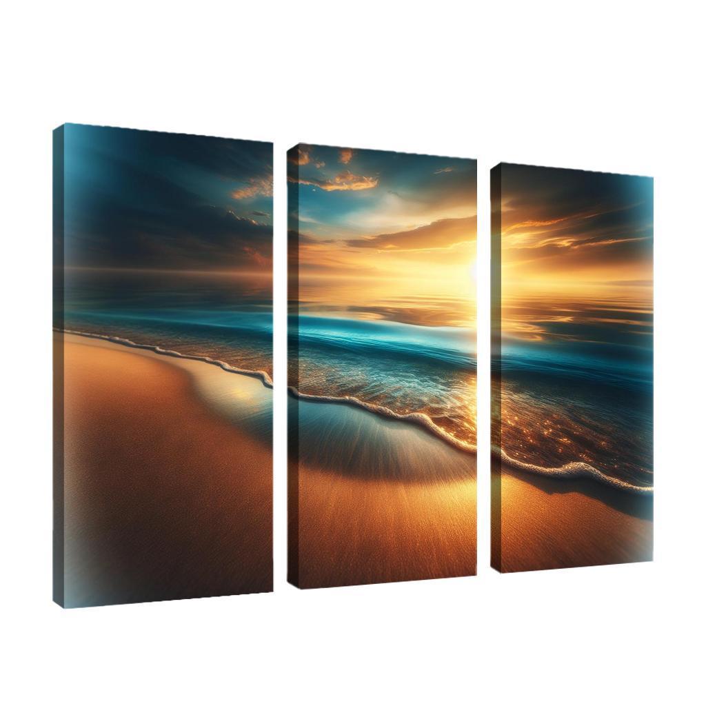 Saltwater Serenity Beach Modern Paintings Frame