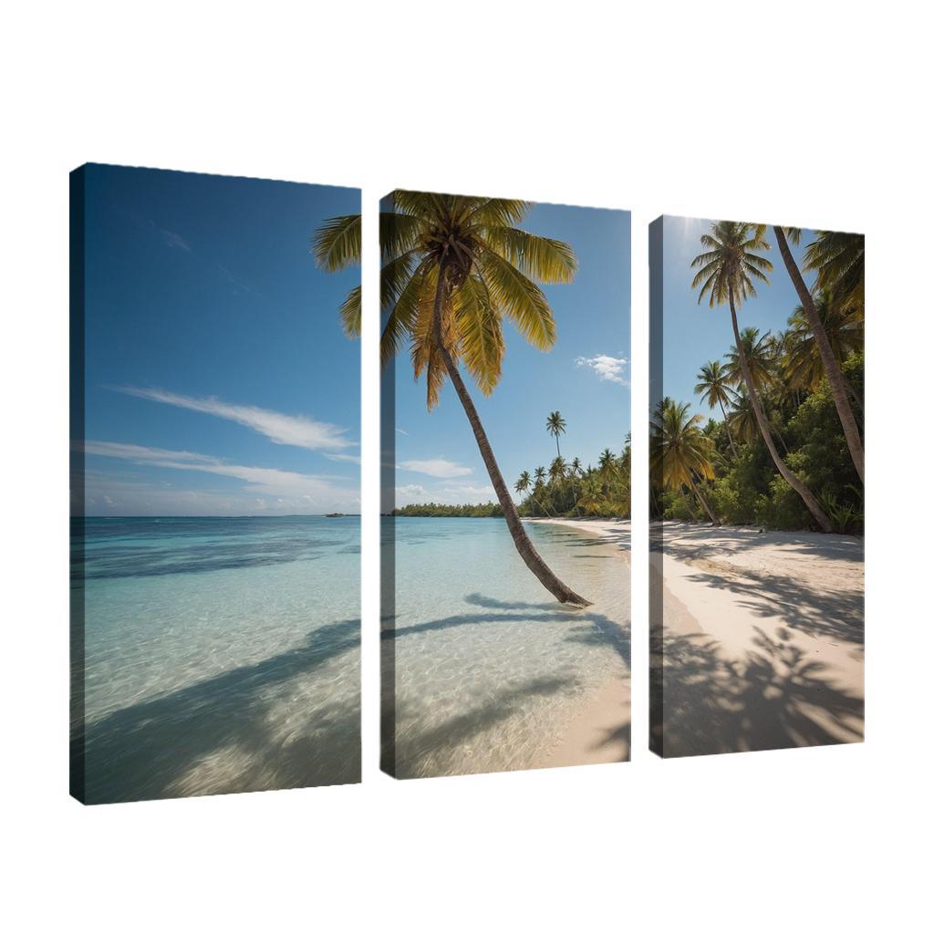 The Crystal Clear Shores Of Tropical Paradise Oil Paintings Frame