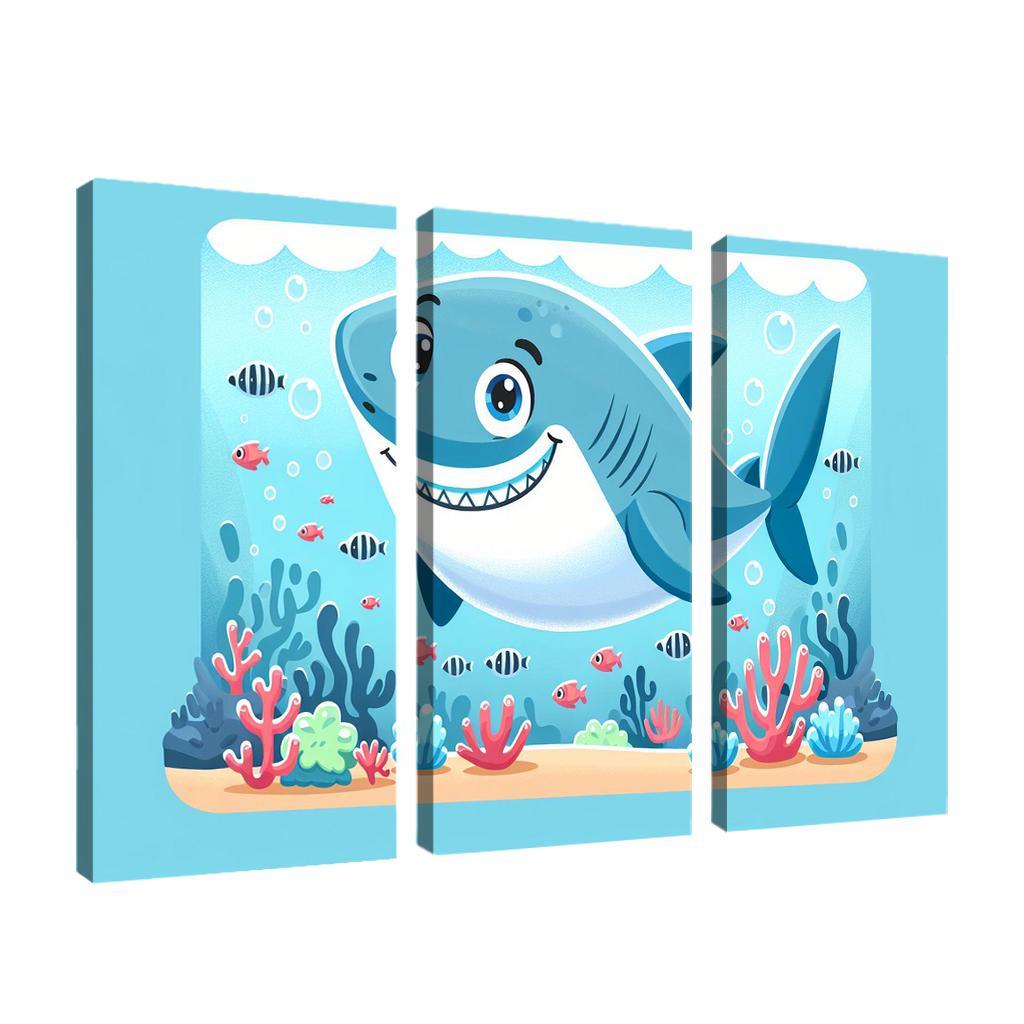 Silly Shark Modern Paintings Frame