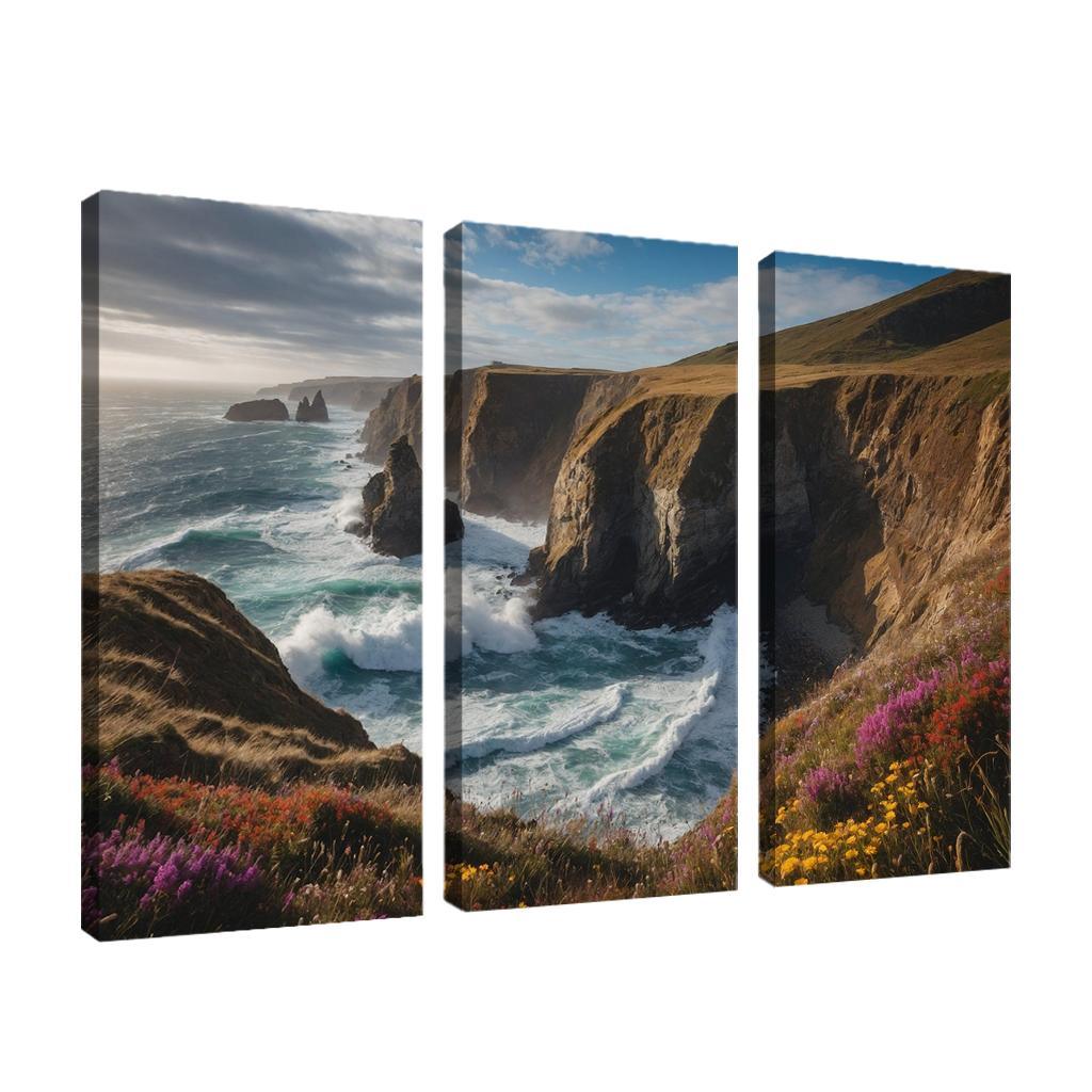 The Glorious Tides Of Coastal Cliffs Oil Paintings Frame