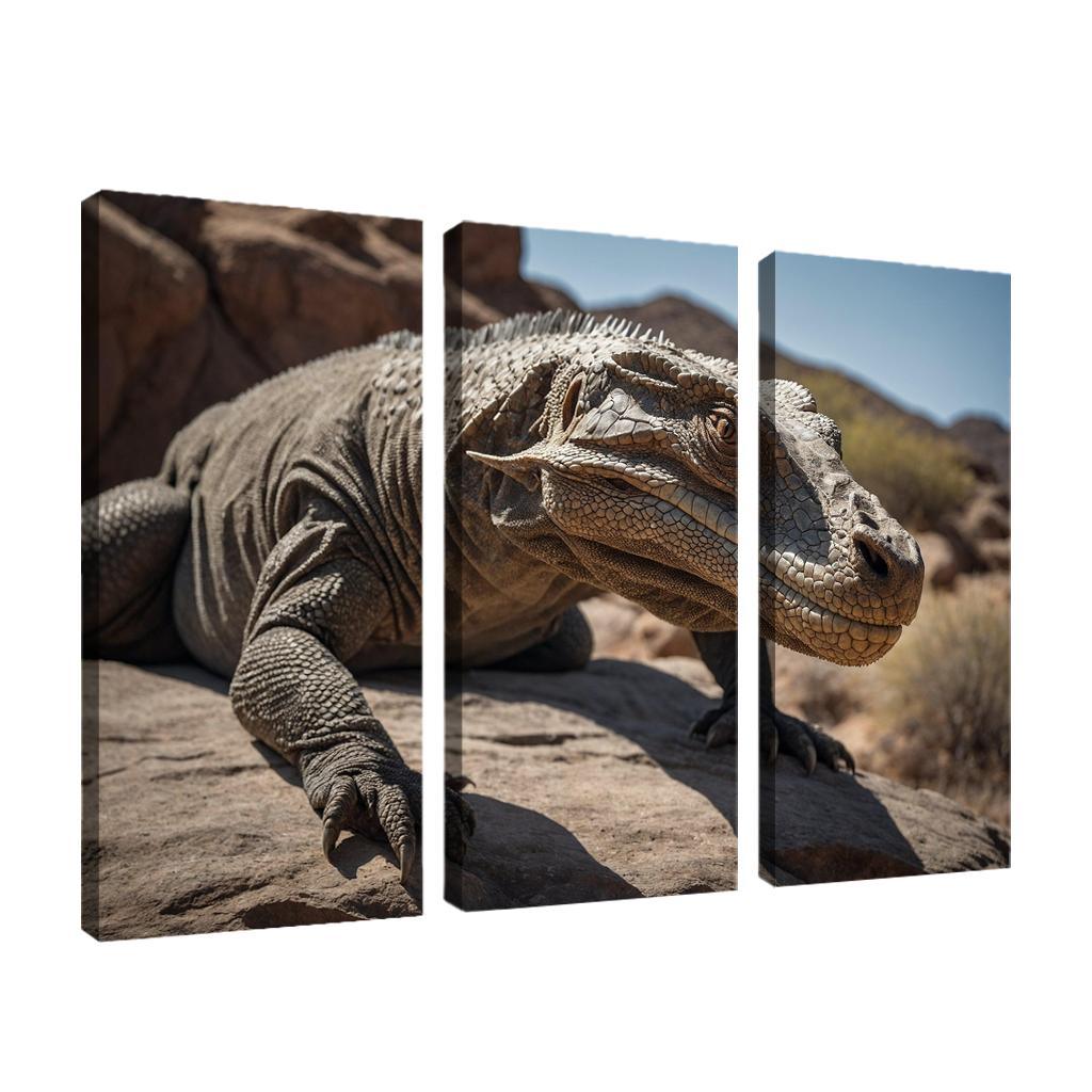 The Mysterious Komodo Dragon Nature's Giant Lizard Oil Paintings Frame