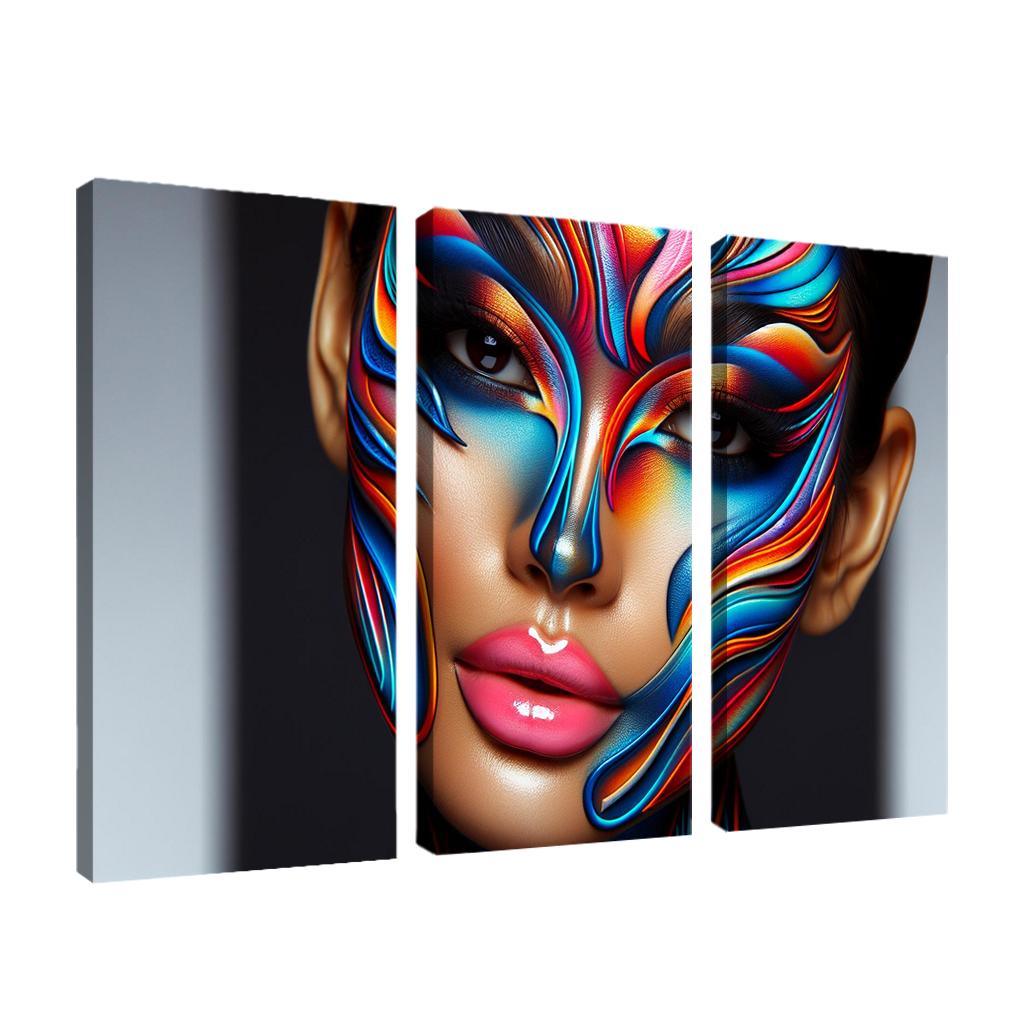 Sculptural Makeup Artistic Beauty Statements Multi-panel Paintings