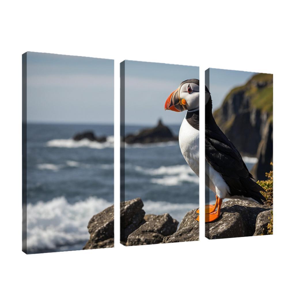 The Magnificent Puffin The Clown Of The Sea Custom Paintings Frame
