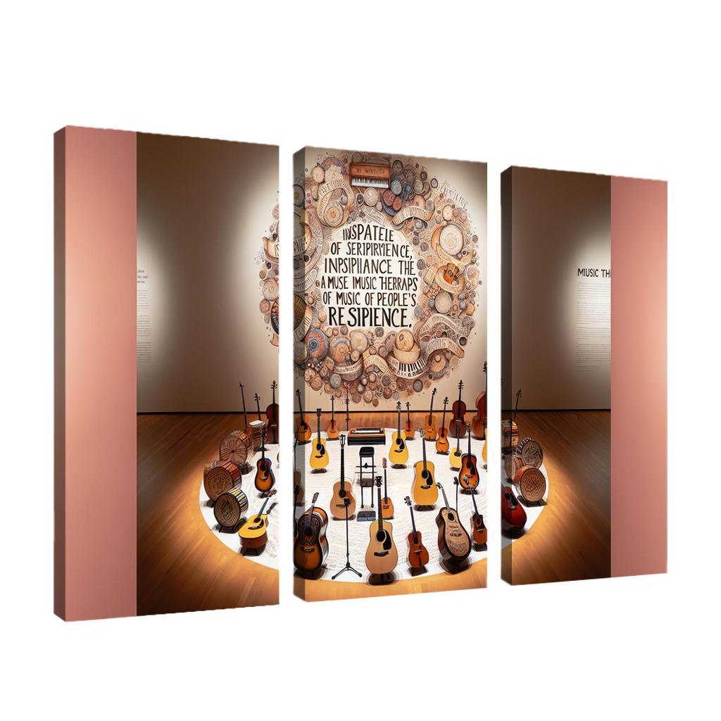 Melodies Of The Unheard Advocating For Music Therapy Multi-panel Paintings