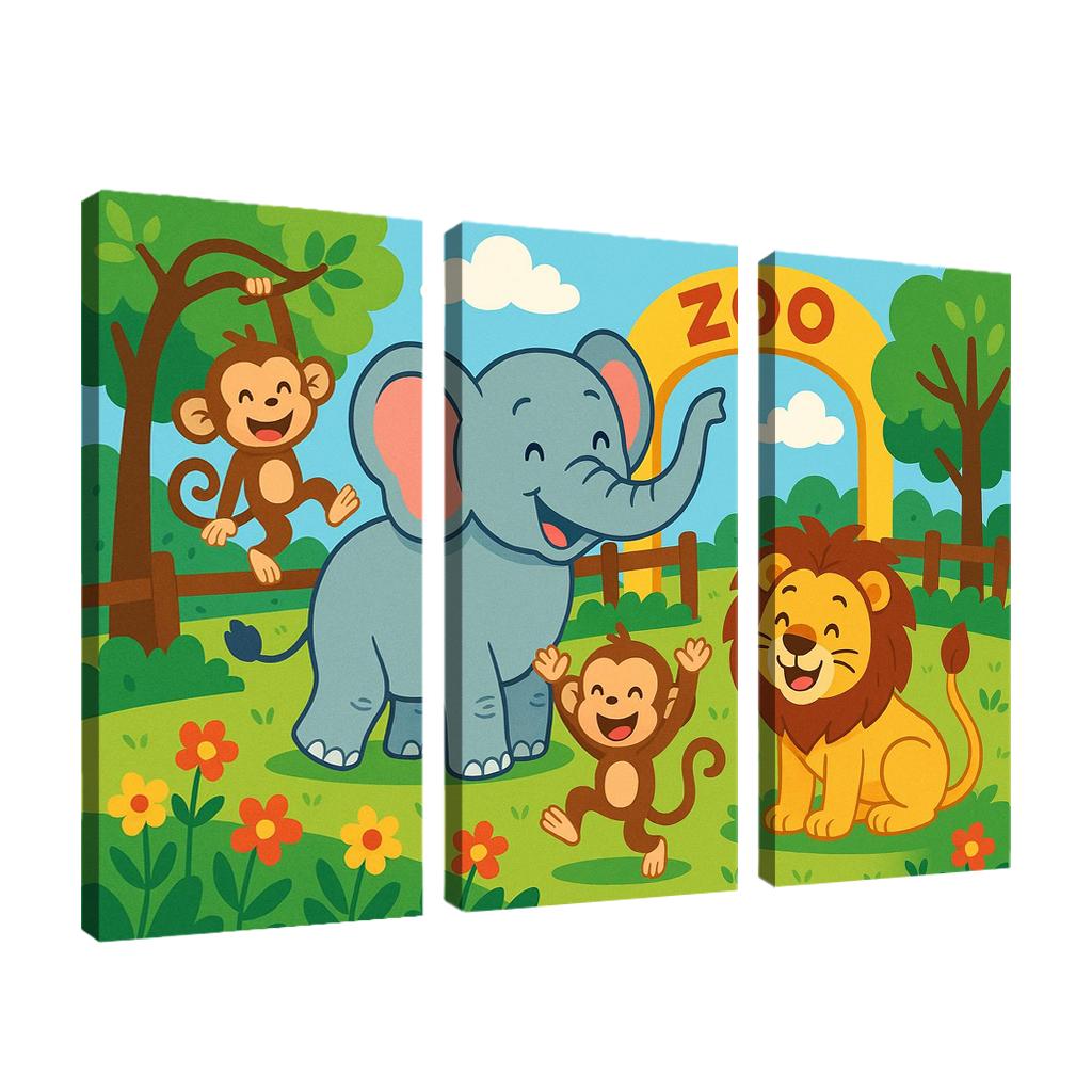 Zoo Friends - Animal Companions Framed Paintings