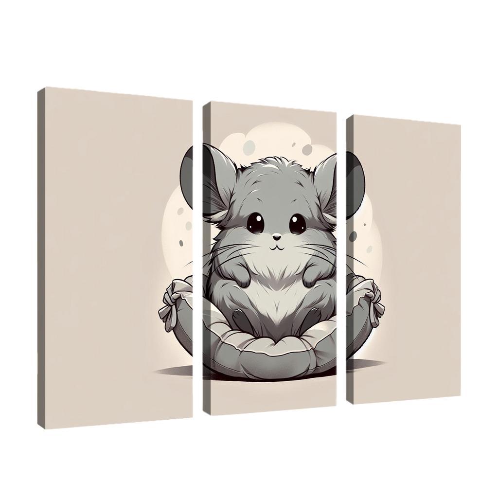 Cheerful Chinchilla - Cuddle Buddy Framed Paintings