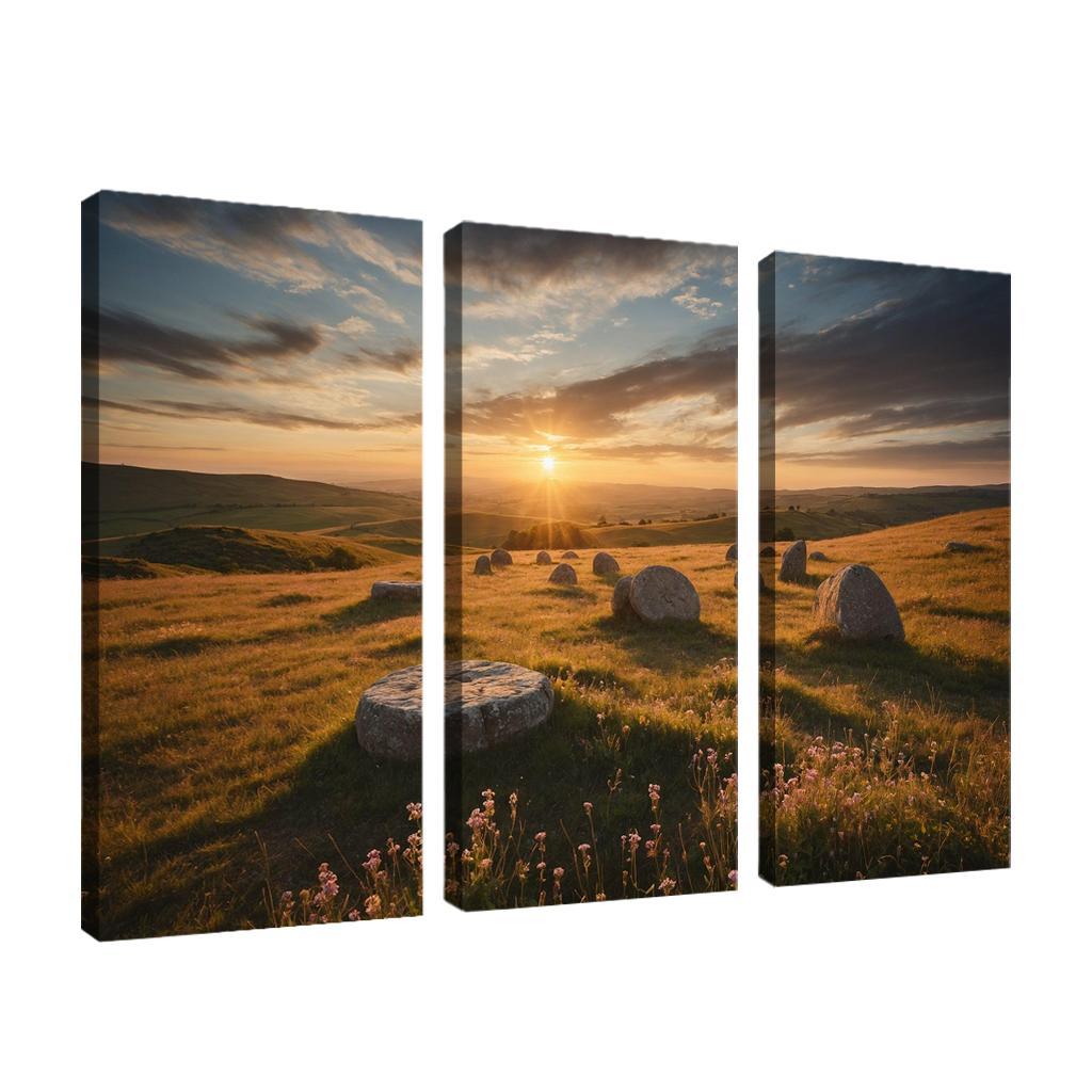 The Timeless Harmony Of Ancient Stone Circles Oil Paintings Frame