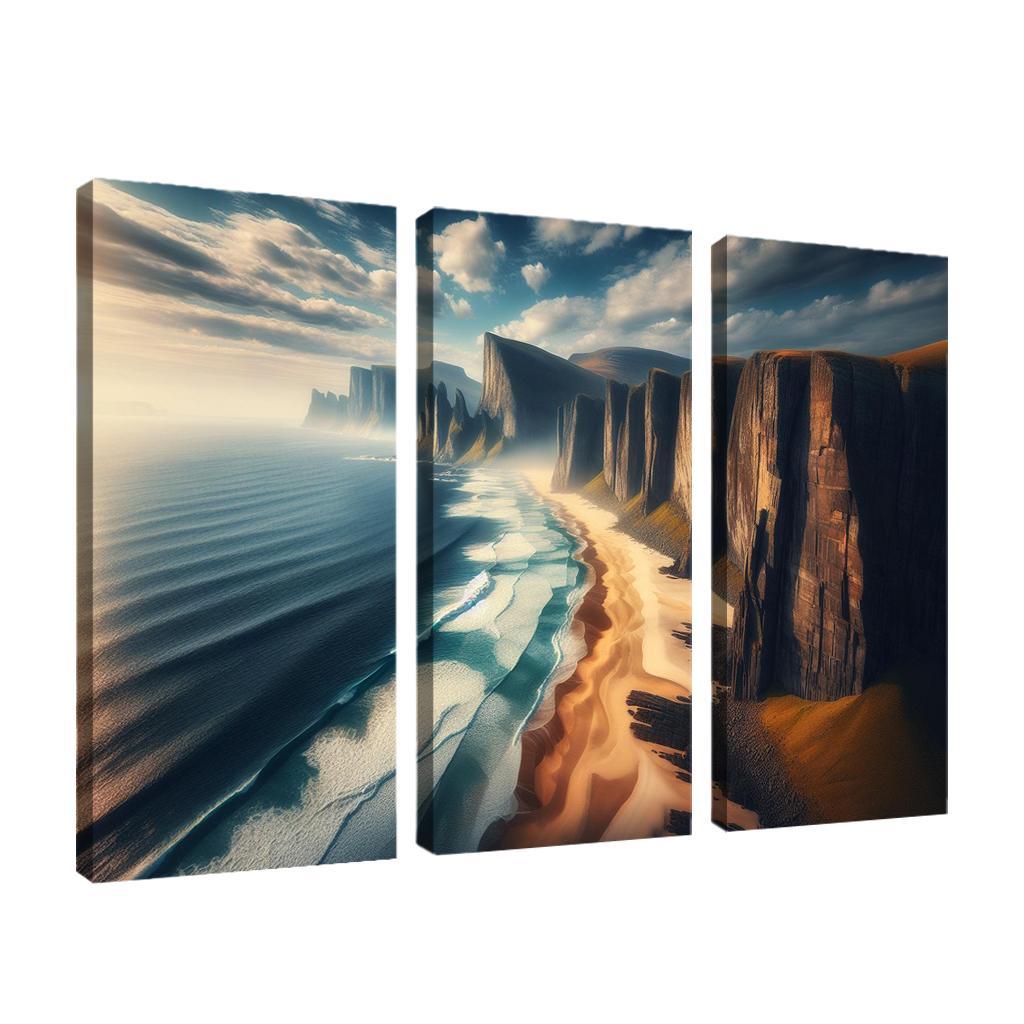 Clifftop View Beach Custom Paintings Frame