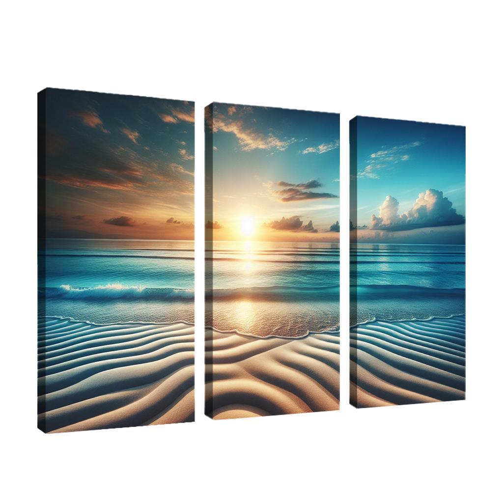Blue Horizon Beach A Picture-perfect Retreat Custom Paintings Frame
