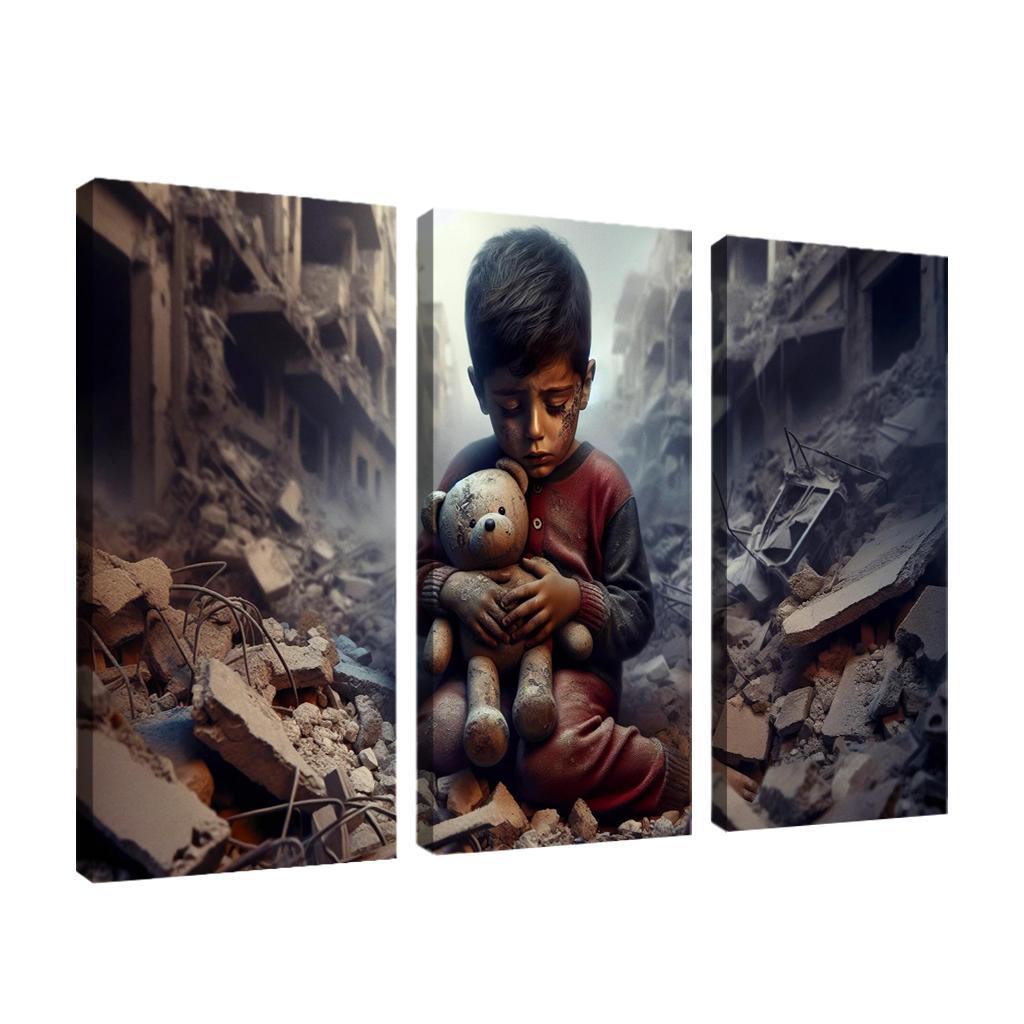 Echoes Of War The Impact On Innocent Lives Custom Paintings Frame
