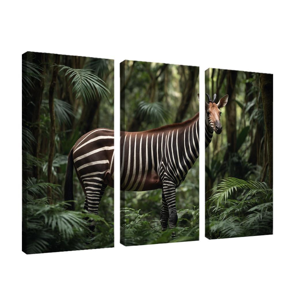 The Unique Okapi In The African Forests Framed Paintings