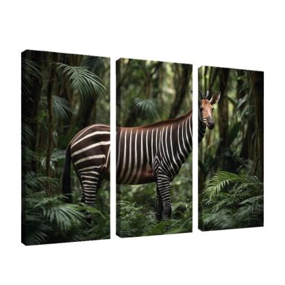 The Unique Okapi In The African Forests Framed Paintings