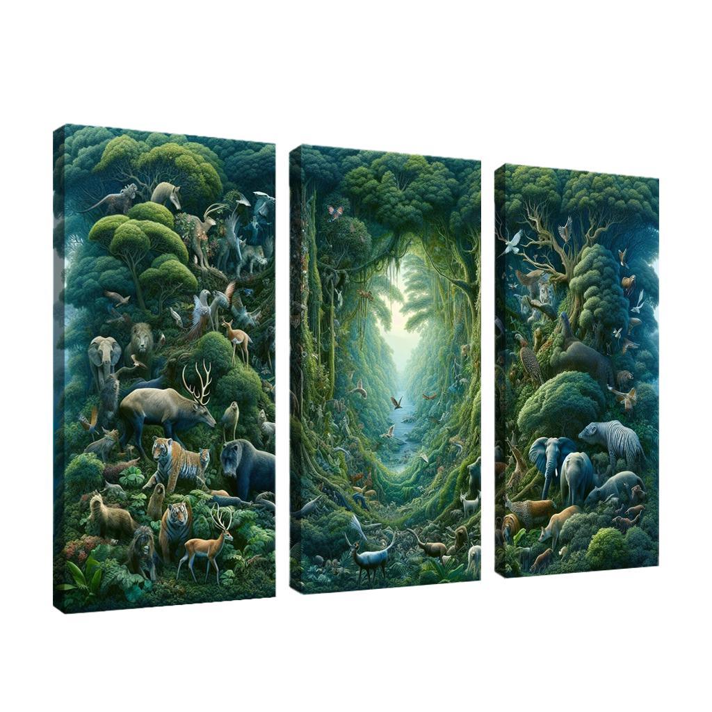 Nature's Call Advocating For Biodiversity Preservation Multi-panel Paintings