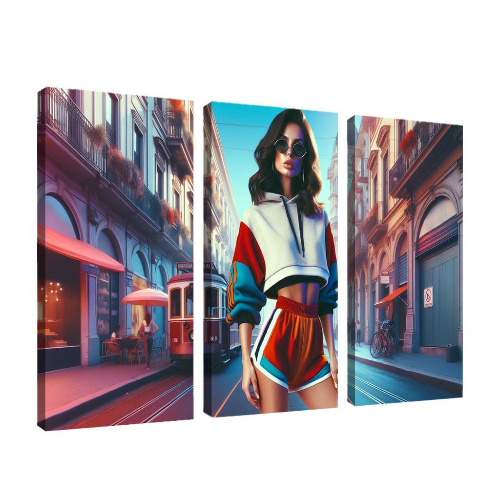 Retro Sport Vintage Athletic Wear Multi-panel Paintings