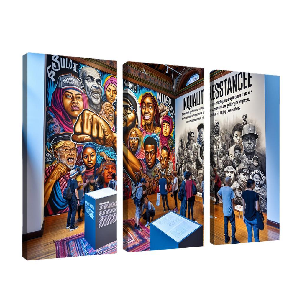 Echoes Of Inequality Art On Social Justice Framed Paintings