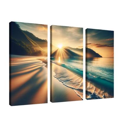 Secluded Sunrise Bay Custom Paintings Frame