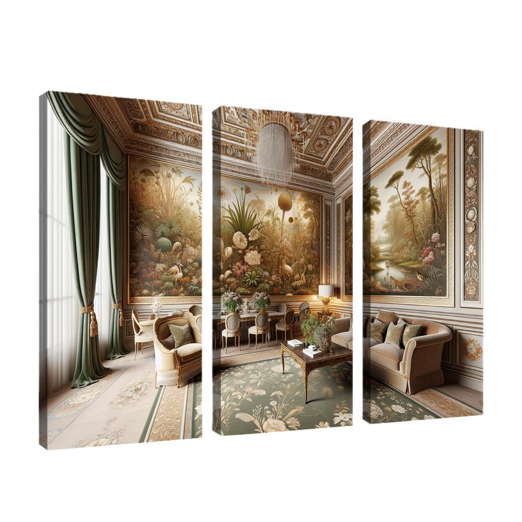 Vintage-Style Framed Botanical Prints 3 Piece HD Canvas Wall Art-Original Frame