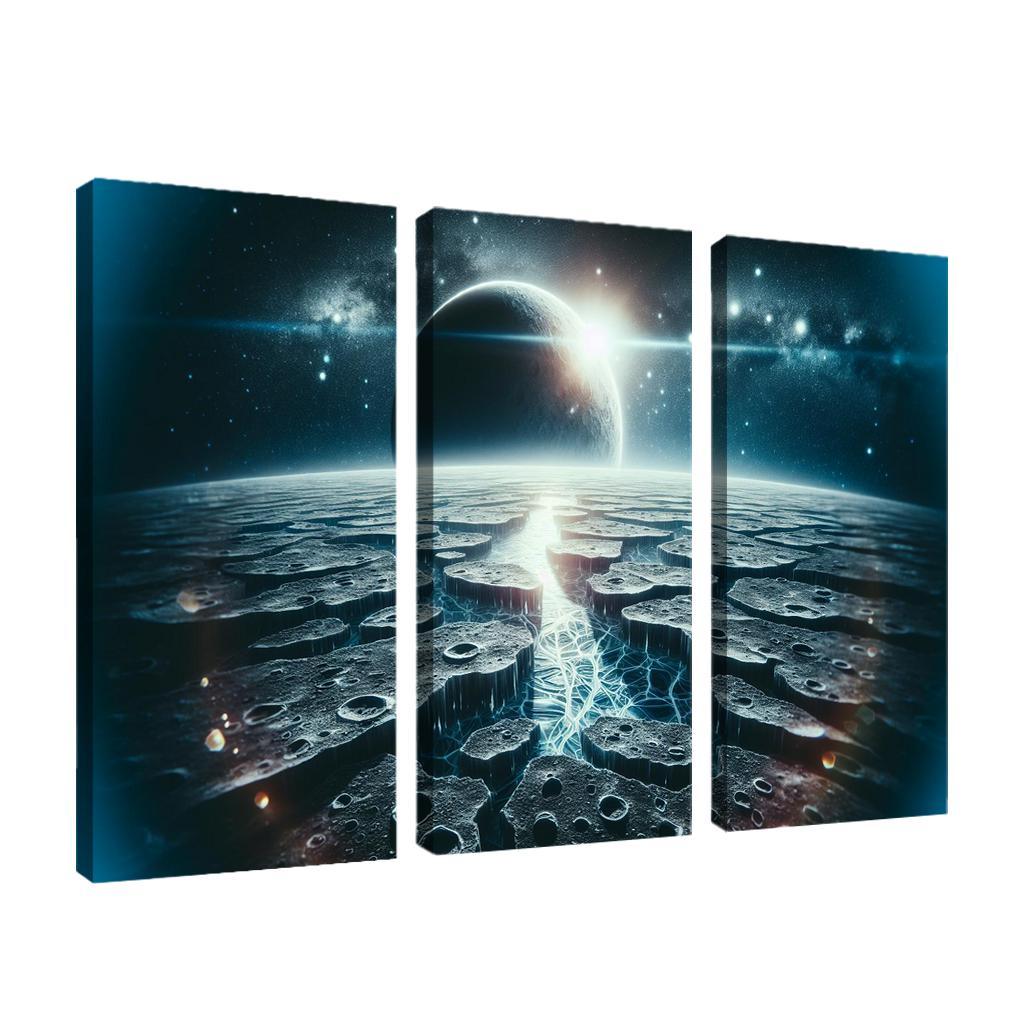 The Exploration Of Planetary Moons Abstract Paintings Frame