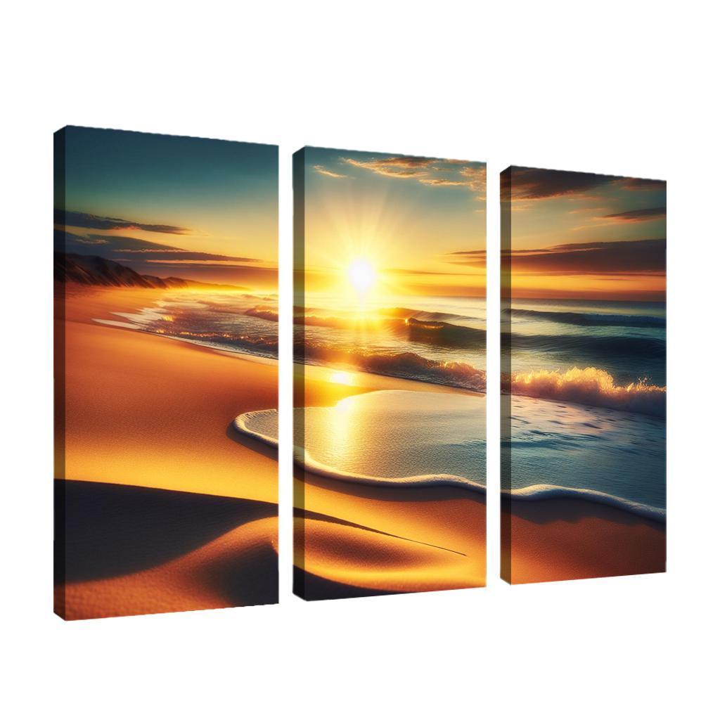 Golden Horizon Sunrise Spectacle Custom Paintings Frame